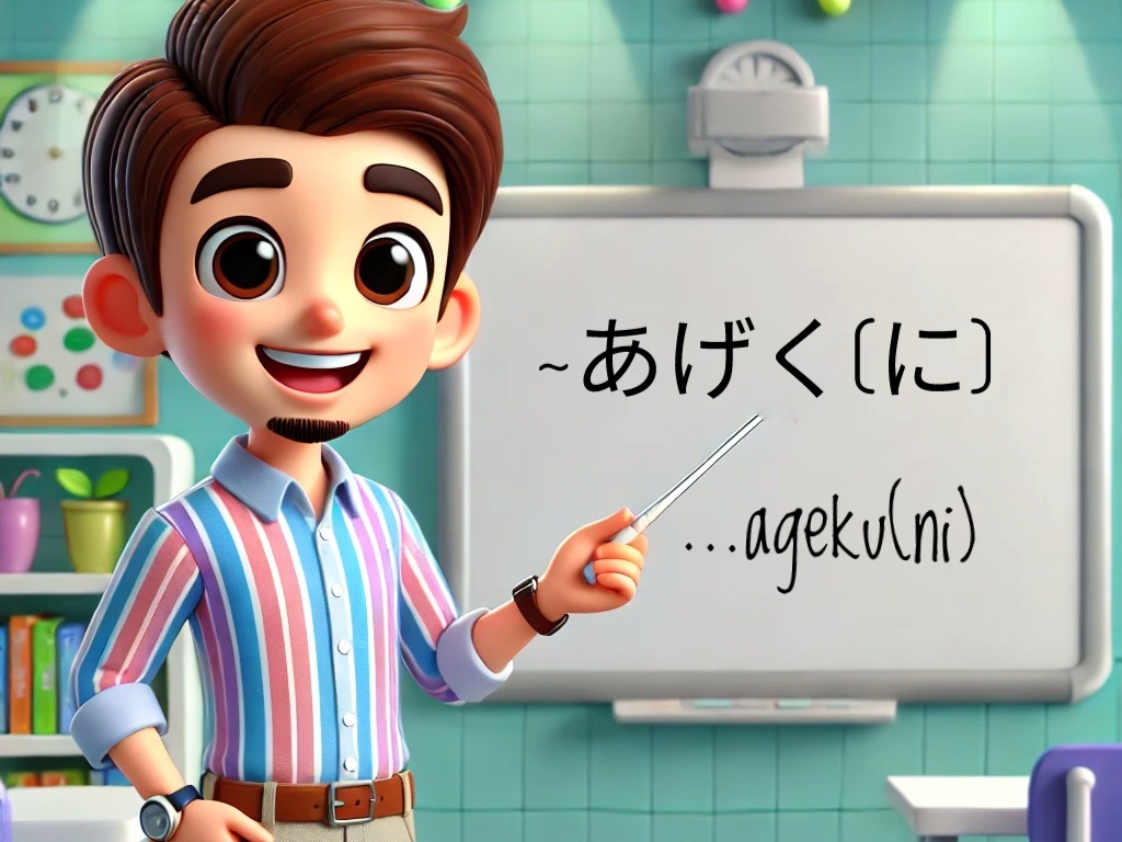 Pola kalimat …ageku(ni) 「~あげく(に)」